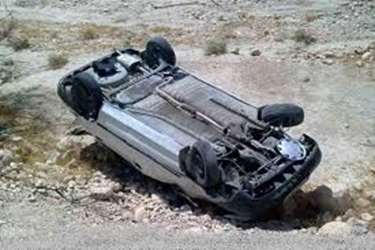  واژگونی خودرو سواری در محور جهرم شیراز جان یک نفر را گرفت