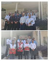 گزارش تصویری از حضور هلال احمر و آتش نشانی در اورژانس 